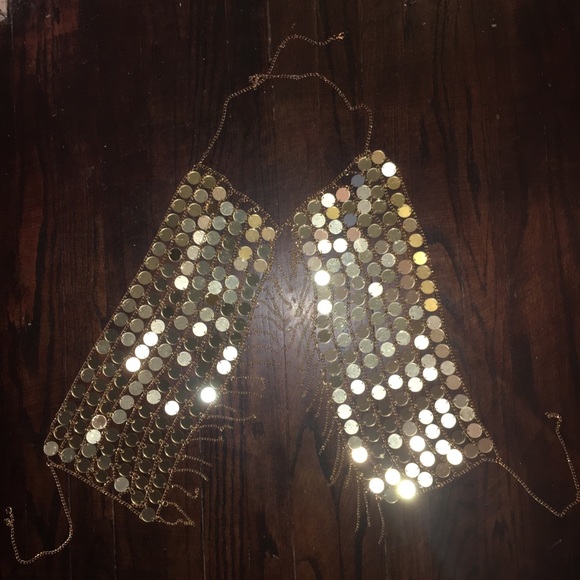 Boho Gold Body Chain Tassels Festival EDC - Picture 6 of 8